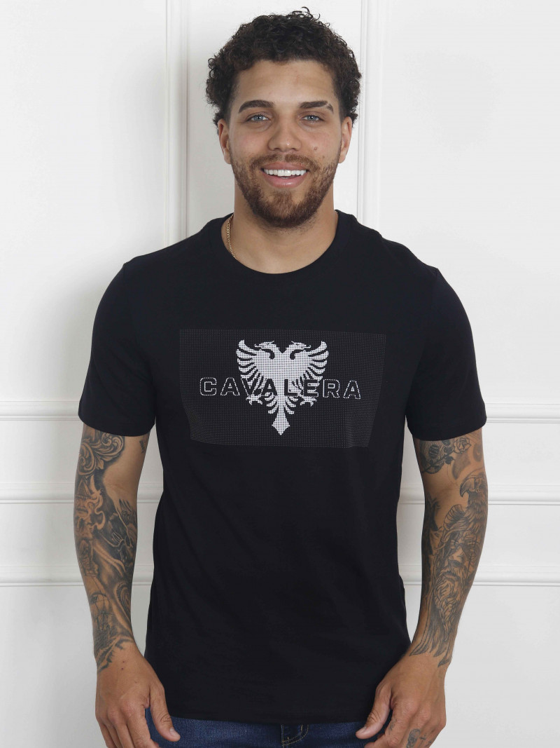 Camiseta Masculina Cavalera Original - Pontilhado - Preto