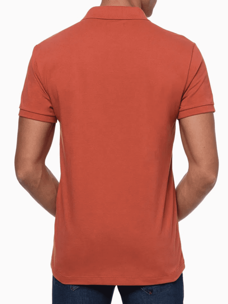 Camisa Polo Calvin Klein Masculina Logo Termocolante - Ferrugem