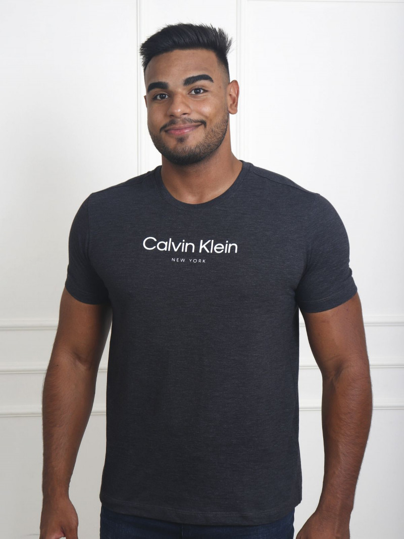 Camiseta Masculina Calvin Klein Original - Slim New York - Cinza Grafite