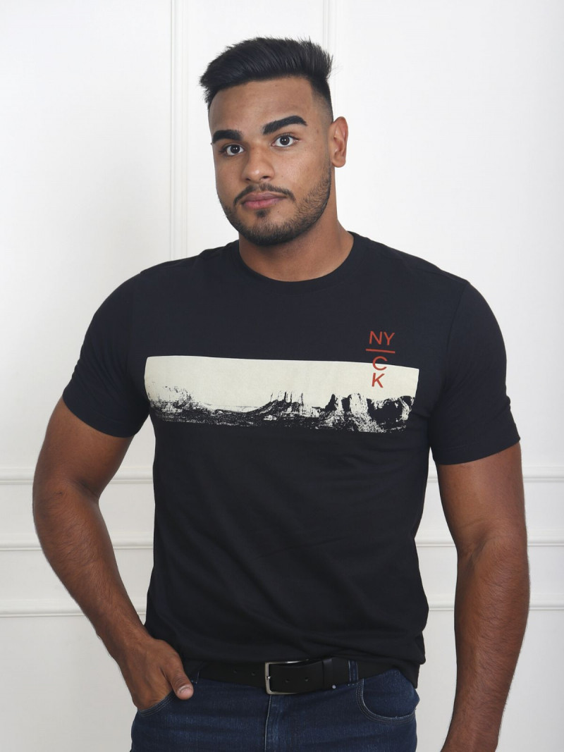 Camiseta Calvin Klein Masculina Desert Landscape - Preta