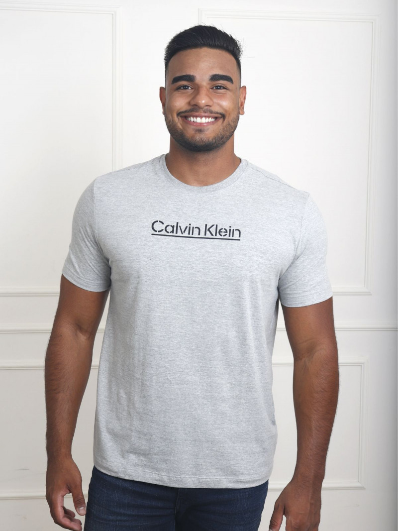 Camiseta Calvin Klein Masculina Underline - Cinza - Masculino