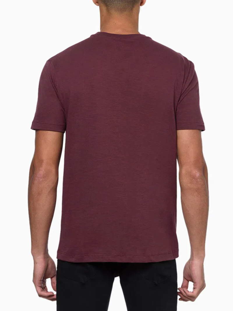Camiseta Calvin Klein Masculina Básica - Bordo