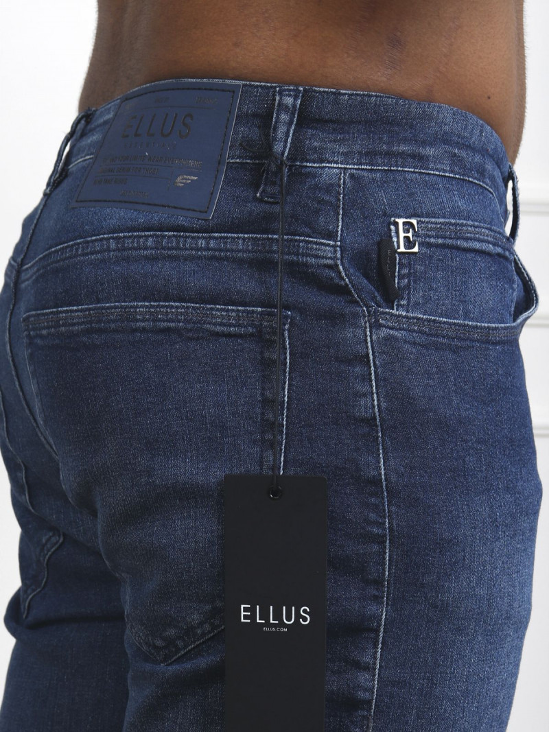  Bermuda Ellus Dark Indigo Elastic Rock E Serifa - Jeans