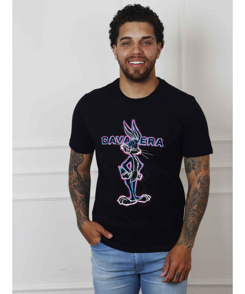 Camiseta Masculina Cavalera Original -  Sketch Bunny 