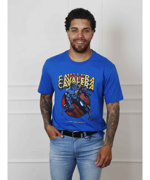 Camiseta Masculina Cavalera Original - Black Lives - Azul