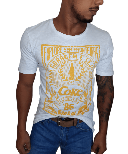 Camiseta COCA_COLA - Branca