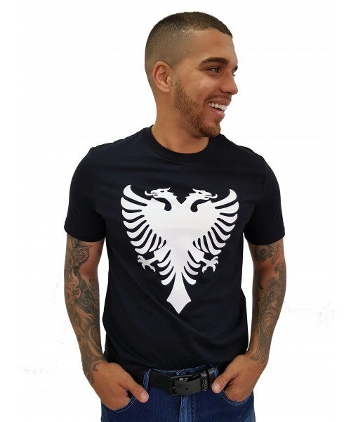 Camiseta Cavalera Águia Colors - Preto com branco