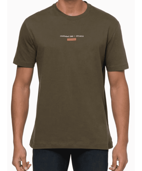 Camiseta Calvin Klein Masculina NY10017 - Verde Militar