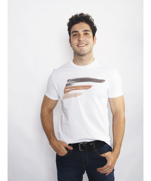 Camiseta Ellus Aquarela Classic - Branca