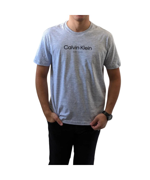 Camiseta Calvin Klein Logo - Cinza Claro