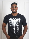 Camiseta Cavalera Masculina Comfort Águia Respingos - Preto