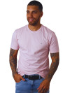 Camiseta Calvin Klein Letters CK Emborrachado Masculino Rosa-claro
